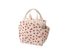 MAQDDO 1pcs Lunch Box Bag, Thickened Aluminum Foil Insulation, Printed Corduroy Material Waterproof and Oil Proof Meal Pour Travail(Color 2)