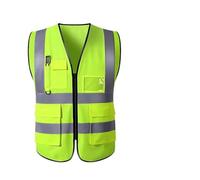 MAQDDO 2pcs Adjustable Safety High Reflective Visibility Vest Security Vests Traffic Night Outdoor for Running Cycling Sports pour Travail(Green-1)
