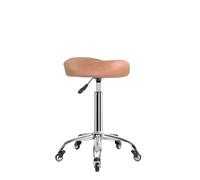 MAQDDO Backrest Lift Swivel Chair Pulley Kitchen Cook Barber Saddle Stool Cosmetic Aesthetic Master pour Accueil(Brown,S)