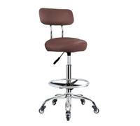 MAQDDO Backrest Lift Swivel Chair Pulley Kitchen Cook Barber Saddle Stool Cosmetic Aesthetic Master pour Accueil(Brown,L)