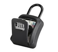 MAQDDO Boîte à Code à 4 Chiffres, Installation Gratuite, boîte à clés extérieure avec Mot de Passe, Crochet de Verrouillage étendu, Rangement de clés Suspendu en Fil d'acier pour CléS(Black)