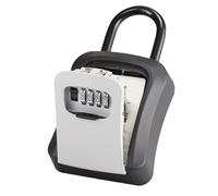 MAQDDO Boîte à Code à 4 Chiffres, Installation Gratuite, boîte à clés extérieure avec Mot de Passe, Crochet de Verrouillage étendu, Rangement de clés Suspendu en Fil d'acier pour CléS(Grey)