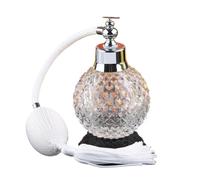 MAQDDO Bouteille de parfum en cristal Vintage 100ml, vaporisateur atomiseur, bouteille verre, cadeau for dame per Rangement(White)