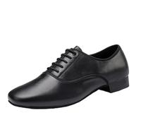 MAQDDO Chaussures de Danse de Salon en Cuir véritable for Hommes Chaussures de Danse Latine Jazz Baskets de Danse for Hommes Chaussures de Valse Salsa pour Le Spectacle(Black01 Indoor,38)
