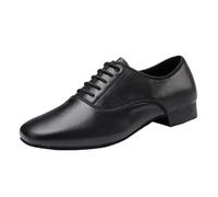 MAQDDO Chaussures de Danse de Salon en Cuir véritable for Hommes Chaussures de Danse Latine Jazz Baskets de Danse for Hommes Chaussures de Valse Salsa pour Le Spectacle(Black04 Outdoor,47)