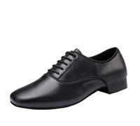 MAQDDO Chaussures de Danse de Salon en Cuir véritable for Hommes Chaussures de Danse Latine Jazz Baskets de Danse for Hommes Chaussures de Valse Salsa pour Le Spectacle(Black03 Outdoor,45)