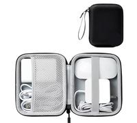 MAQDDO Étui de Rangement for Accessoires électroniques, Coque Rigide étanche, Sac numérique Grande capacité for Batterie Externe, Passeport Voyage pour CâBle(Single Layer-Black-C)