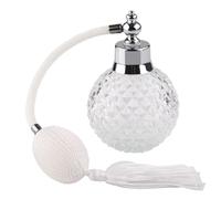 MAQDDO Flacon de parfum en cristal Vintage blanc 100ml, atomiseur à Long jet, rechargeable, verre, cadeau for dame per Rangement