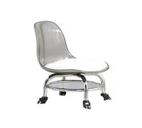 MAQDDO Household Backrest Low Stool with Wheels pour Accueil(Color3)