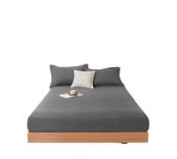 MAQDDO Housse de Matelas avec Bande élastique, Couleur Unie, protège-Matelas Simple, Double, King Size, sans taie d'oreiller pour Accueil(Dark Grey,120x200cm)
