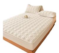 MAQDDO Housse de Matelas en Coton Protège-Matelas imperméable sans taie d'oreiller pour Accueil(Beige,80x200cm(31x79 in))