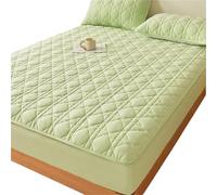 MAQDDO Housse de Matelas en Coton Protège-Matelas imperméable sans taie d'oreiller pour Accueil(Green,140x190cm(55x75 in))