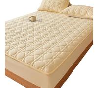 MAQDDO Housse de Matelas en Coton Protège-Matelas imperméable sans taie d'oreiller pour Accueil(Yellow,150x200cm(59x79 in))