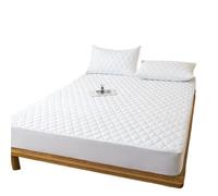 MAQDDO Housse de Matelas imperméable Drap-Housse Protège-Matelas sans taie d'oreiller pour Accueil(White,150x200x30cm)