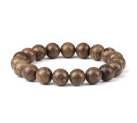 MAQDDO Lot de 2 bracelets en perles bois tibétaines, chapelet Bouddha, faits à la main for hommes et femmes, yoga, méditation, prière, bijoux, cadeaux pour Décoration(17cm,Wooden-12mm)