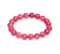 MAQDDO Lot de 2 bracelets en pierre rouge rhodochros calcédoine 6/8/10/12 mm, à breloques, bijoux for femmes pour Décoration(10mm)