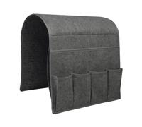 MAQDDO Organisateur d'accoudoir de canapé antidérapant avec Poches, Fauteuil for Magazines, Tablette, téléphone, Organisateur pour Collations(Grey)