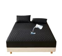 MAQDDO Protège-Matelas imperméable, Housse de Matelas Respirante, lit Lavable en Machine, sans taie d'oreiller pour Accueil(Black,160X200cm)