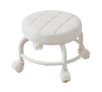 MAQDDO PU Leather Rotating Rolling Stool Universal Wheel Round with Wheels Waterproof pour Accueil(Color4)