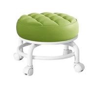 MAQDDO PU Leather Rotating Rolling Stool Universal Wheel Round with Wheels Waterproof pour Accueil(Color5)
