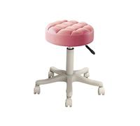 MAQDDO Rolling Swivel Beauty Salon Special Lifting Stool Rotating for Barber Shop Work Chair Pulley Home Office pour Accueil(Pink)