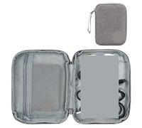 MAQDDO Sac de Rangement for Accessoires électroniques, Sac for câbles USB, Mallette for numériques, for Disque Dur et Batterie Externe pour CâBle(Small Gray)