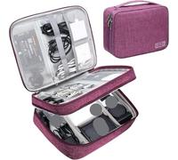MAQDDO Sac de Rangement numérique Portable, 1 pièce, Pochette câbles étanche for Gadgets, Accessoires for appareils électroniques, Pack Fournitures pour CâBle(Purple B)