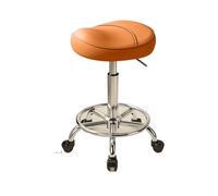 MAQDDO Saddle Bar Stool with Swivel Seat Backrest and Roller Casters Adjustable Height for Home Kitchen Island Counte pour Accueil(Color2)