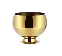 MAQDDO Seau à Glace en Acier Inoxydable avec Base, Seau Refroidisseur Portable for Bar KTV Restaurant fête vin Rouge Champagne Seau à Glace pour FêTes(Gold L)