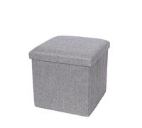 MAQDDO Tabouret de Rangement Pliant Multifonctionnel 2 pièces, Tabouret Repose-Pieds Pliable, Organisateur Grande capacité, boîte pour Accueil(Grey-S)