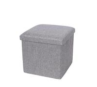 MAQDDO Tabouret de Rangement Pliant Multifonctionnel, Tabouret Repose-Pieds Pliable, Organisateur Grande capacité, boîte pour Accueil(Grey-S)