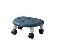 MAQDDO Tabouret Roulant Basse Hauteur poulie Roue Tabouret pédicure pivotant Bas Rouleau siège Rotatif Portable pour pour Accueil(Blue)