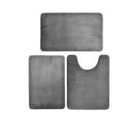 MAQDDO Three Piece Toilet, Bath Floor Mat, Shower, Absorbent, Non Slip Carpet, Soft and Comfortable, Laundry Room pour Salle(Color 3)