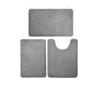 MAQDDO Three Piece Toilet, Bath Floor Mat, Shower, Absorbent, Non Slip Carpet, Soft and Comfortable, Laundry Room pour Salle(Color 4)