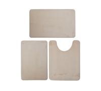 MAQDDO Three Piece Toilet, Bath Floor Mat, Shower, Absorbent, Non Slip Carpet, Soft and Comfortable, Laundry Room pour Salle(Color 2)