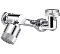 MAQUE Universal Rotating Faucet Extender Dual-Function 1080 Degree Swivel Kitchen Sink Faucet AeratorDual Function Splash Filter Faucet with 2 Water Outlet Mode for Kitchen Faucets Bubbler