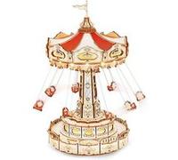 Maquette 3D - Rokr - Carrousel balançoires - 289 pièces - Puzzle en Bois - À monter soi-même