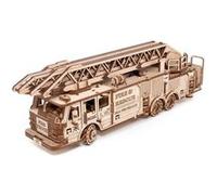 EWA Eco-Wood-Art – Puzzle 3D mécanique en bois Camion de pompier 37,8 cm – 439 pièces – Sans colle
