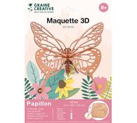 Graine créative Maquette 3D en bois Papillon Multicolore G