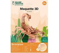 Maquette 3D en bois - Scorpion - 25 x 20 x 13,5 cm - 35 pièces - facile à réaliser - décoration intérieure