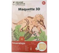 Graine créative – Maquette 3D en bois Triceratops – 55 pièces – Multicolore