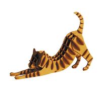 Maquette 3D en papier chat brun-roux