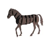 Maquette 3D en papier cheval
