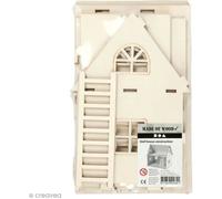 Maquette 3D maison de poupée en bois - 20 - Décor 3D pour maison de poupée - À monter soi-même - Bois - 18 x 27 x 25 cm