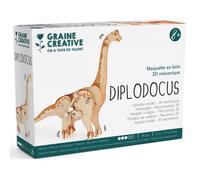 Maquette 3d Mécanique En Bois - Diplodocus-Générique Multicolore