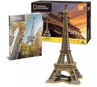 Explora Éditions Maquette 3D National Geographic Tour Eiffel Jaune G – 80 pièces sans colle