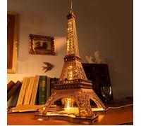 Maquette 3D Rolife Tour Eiffel Lumineuse en Bois - Kit DIY Décoration