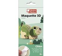 maquette adhesive carton 3d - chien Vert