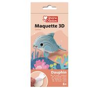 Maquette adhesive carton 3D - Dauphin Rose G