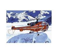 Maquette Alouette III Sécurité Civile - HELLER - 59 pièces - Enfant 15+ ans